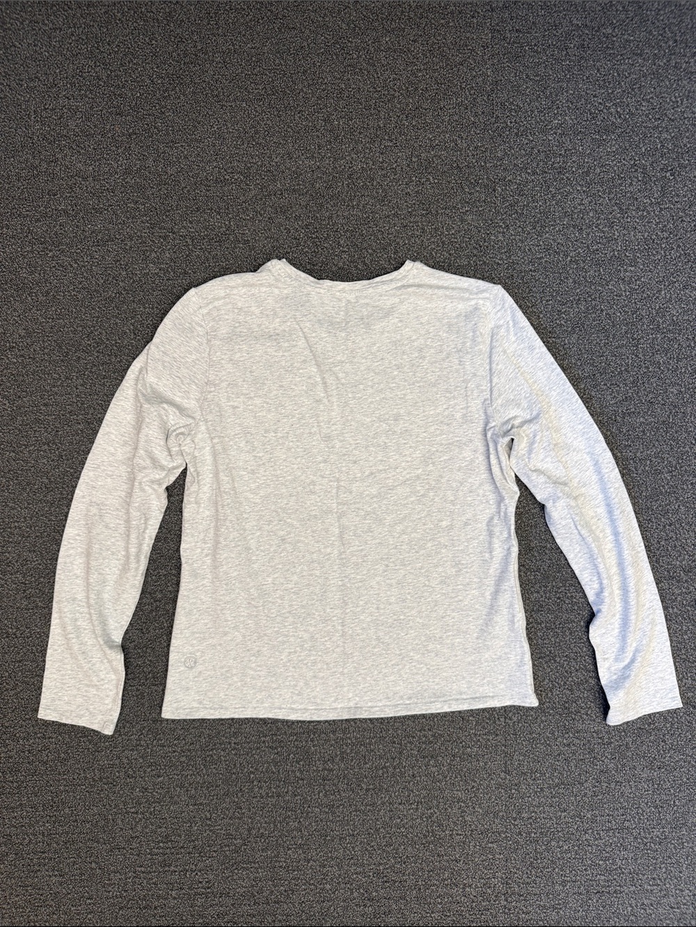 Lululemon Organic Cotton Crewneck Long-Sleeve Shirt in Heathered Light Grey - Picture 5 of 8